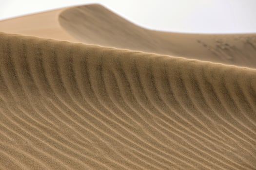 summer desert landscape on a warm sunny day from Maspalomas dunes on the Spanish island of Gran Canaria photo