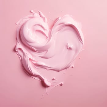 Heart shape from cream. Illustration photo