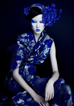 woman geisha, modern Japanese style photo