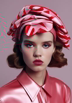 woman in retro style photo