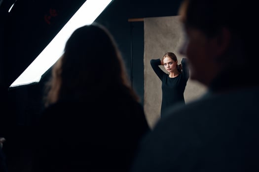 woman posing in studio photo lifestyle