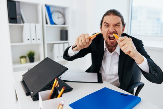 office worker office work blue document folder boss photo