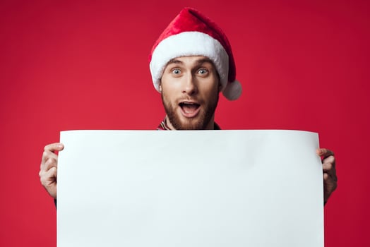 emotional man in New Year's clothes advertising copy space studio posing photo
