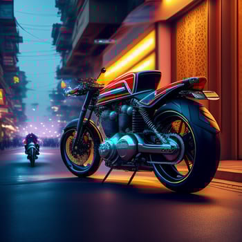 motorcycle on the street photo