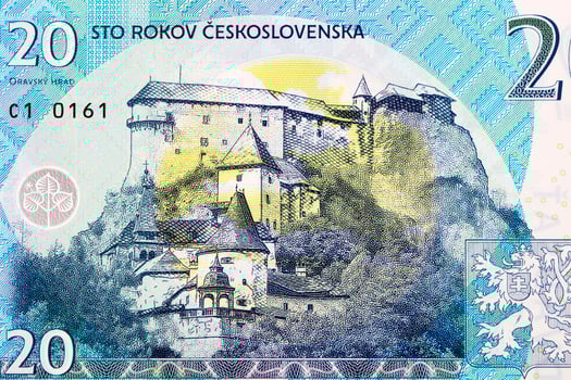 Orava Castle from Czechoslovak money photo