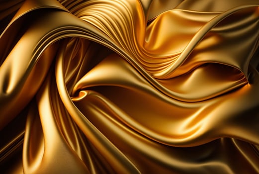 Abstract gold fabric background texture with golden elegant satin material. photo