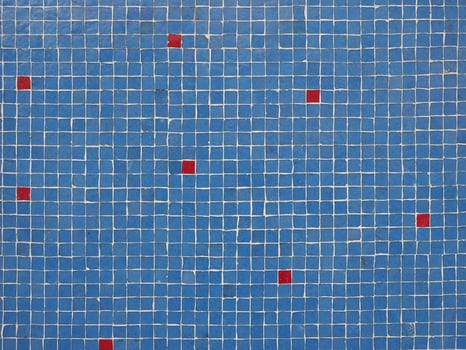 blue tiles wall background photo