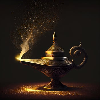 Magic lamp Magician Paranormal Magic Lamp Glitteri photo