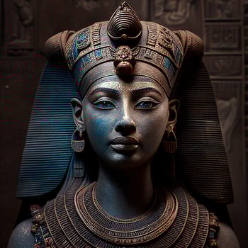 Statue of a girl in egypt type concept photo