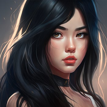 Chinese girl smooth white skin big beautiful eyes photo