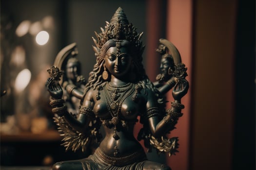 laxmi statue aesthetic photo
