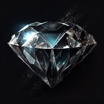 diamond on dark background transparent photo