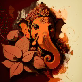 beautiful designer ganapati portrait photo