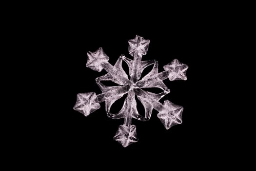 WHITE SNOWFLAKE CLOSE UP photo