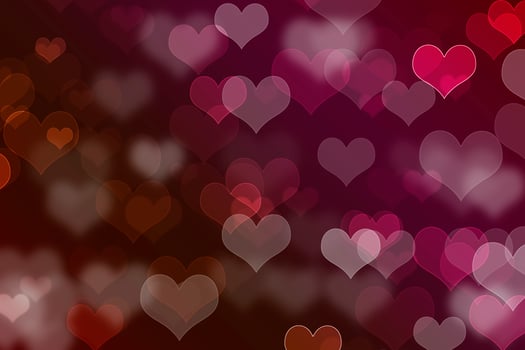 color background bokeh heart photo