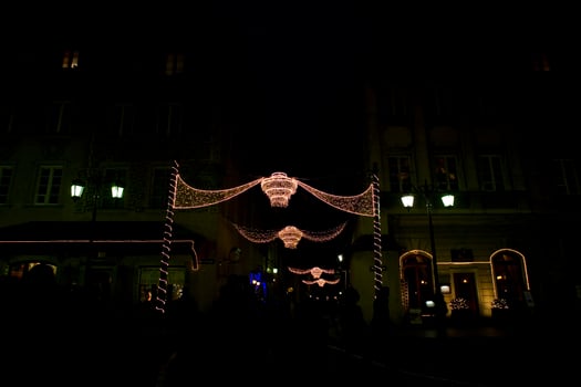 warsaw by night photo