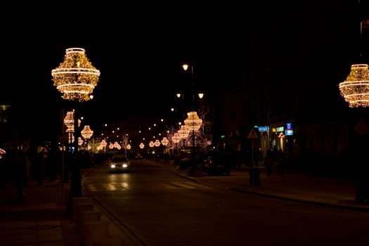 warsaw by night photo