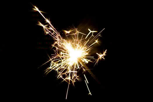 sparklers on a black background photo