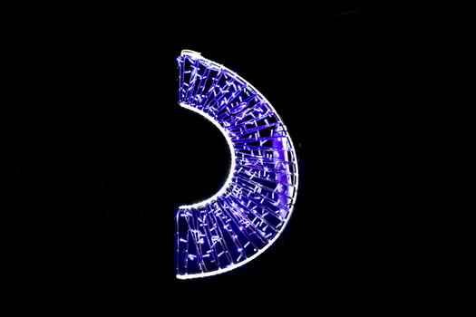 original Christmas decoration white-blue moon at night photo
