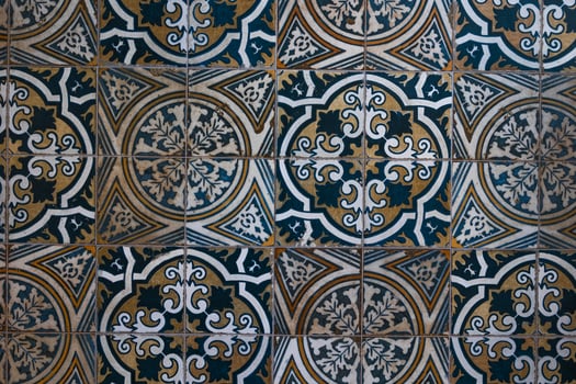 riginal vintage background with Spanish glaze tiles photo