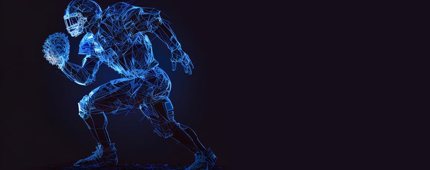 American football player. Quarterback. Super bowl sport theme illustration. AI photo