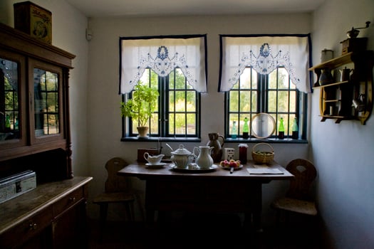 old elegant historic noble room in a country manor house photo