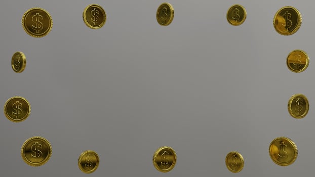 3D Rendering Gold Geometric Background photo