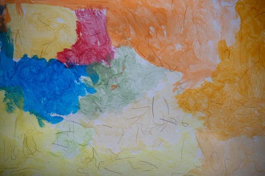 abstract background painted with poster paints with brush marks photo