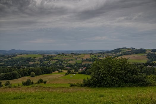 summer landscape with Polish mountains on a cloudy day photo