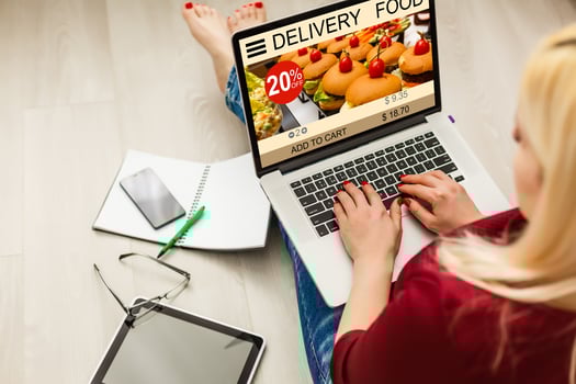 Order food delivery Online Internet Concept photo
