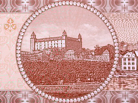 Bratislava Castle from Slovak money photo