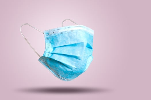 Realistic surgical mask in details photo