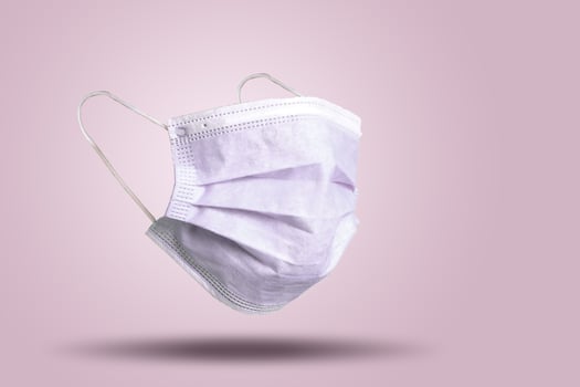 Realistic surgical mask in details photo