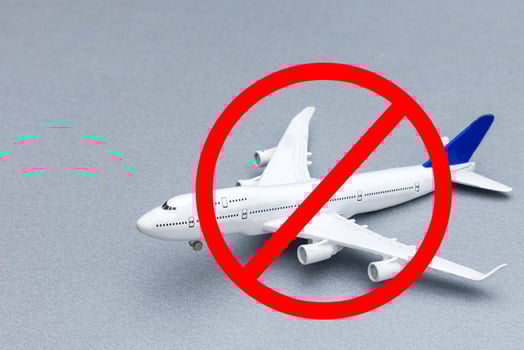 Coronavirus pandemic. Flight ban and closed borders for tourists and travelers with coronavirus covid-19 from Europe and Asia. Flight ticket refunds and route changes. photo