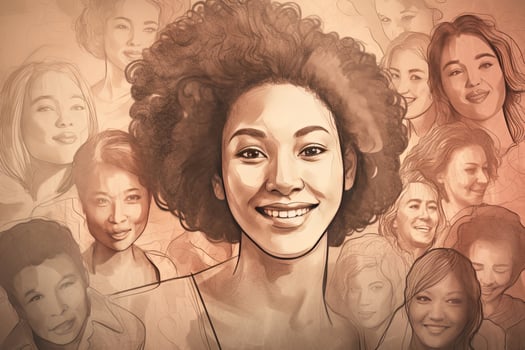 Portrait of happy woman. photo
