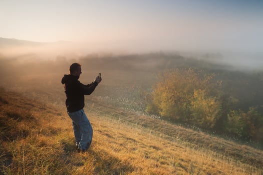 A man hiking photo