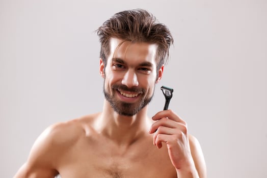 A man who takes care of himself in the morning photo