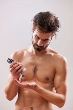 A man who takes care of himself in the morning photo
