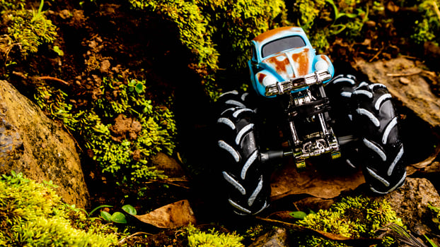 Minahasa, Indonesia  saturday, 10 December 2022, Amazing Monster Off-road Car Toy photo