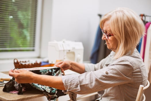 A woman tailoring photo