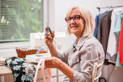 A woman tailoring photo