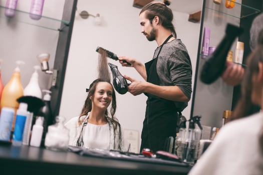A woman at a hair salon photo