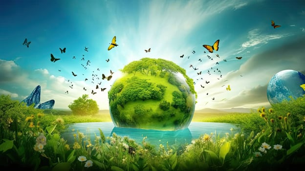World Environment Day World Environment Day is an international event day designated on June 5th each year to raise awareness of environmental protection around the world, Illustration photo