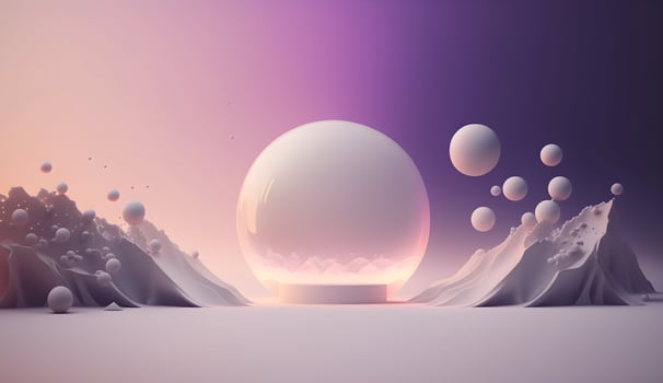 Ethereal 3D Rendered Scene Background photo