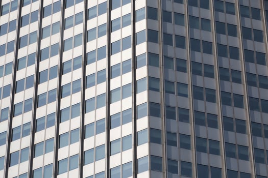 windows of office building in Europan city photo