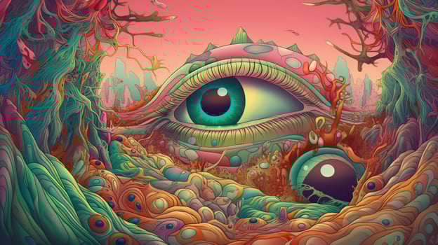 close up of a monster eye photo