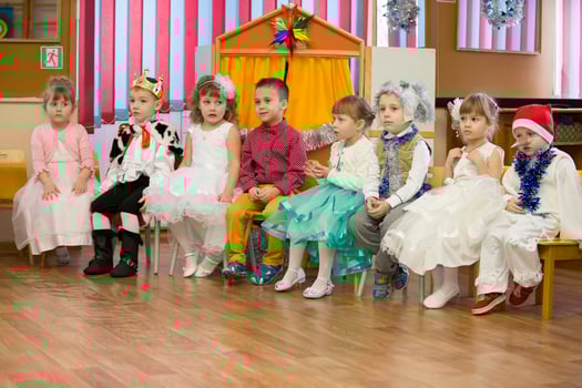 Russian children at the Christmas party. photo