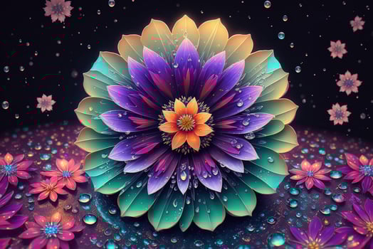 A flower with water drops on it photo
