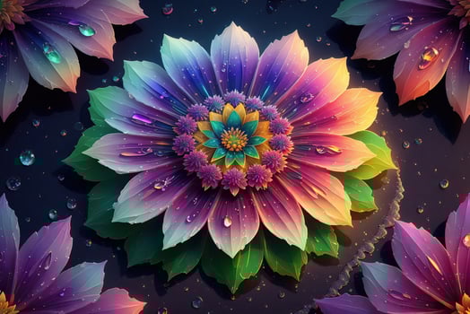 A flower with water drops on it photo
