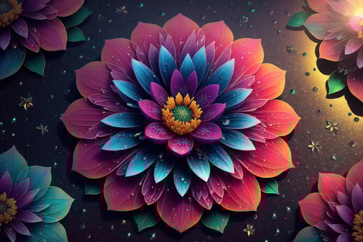 A flower with water drops on it photo